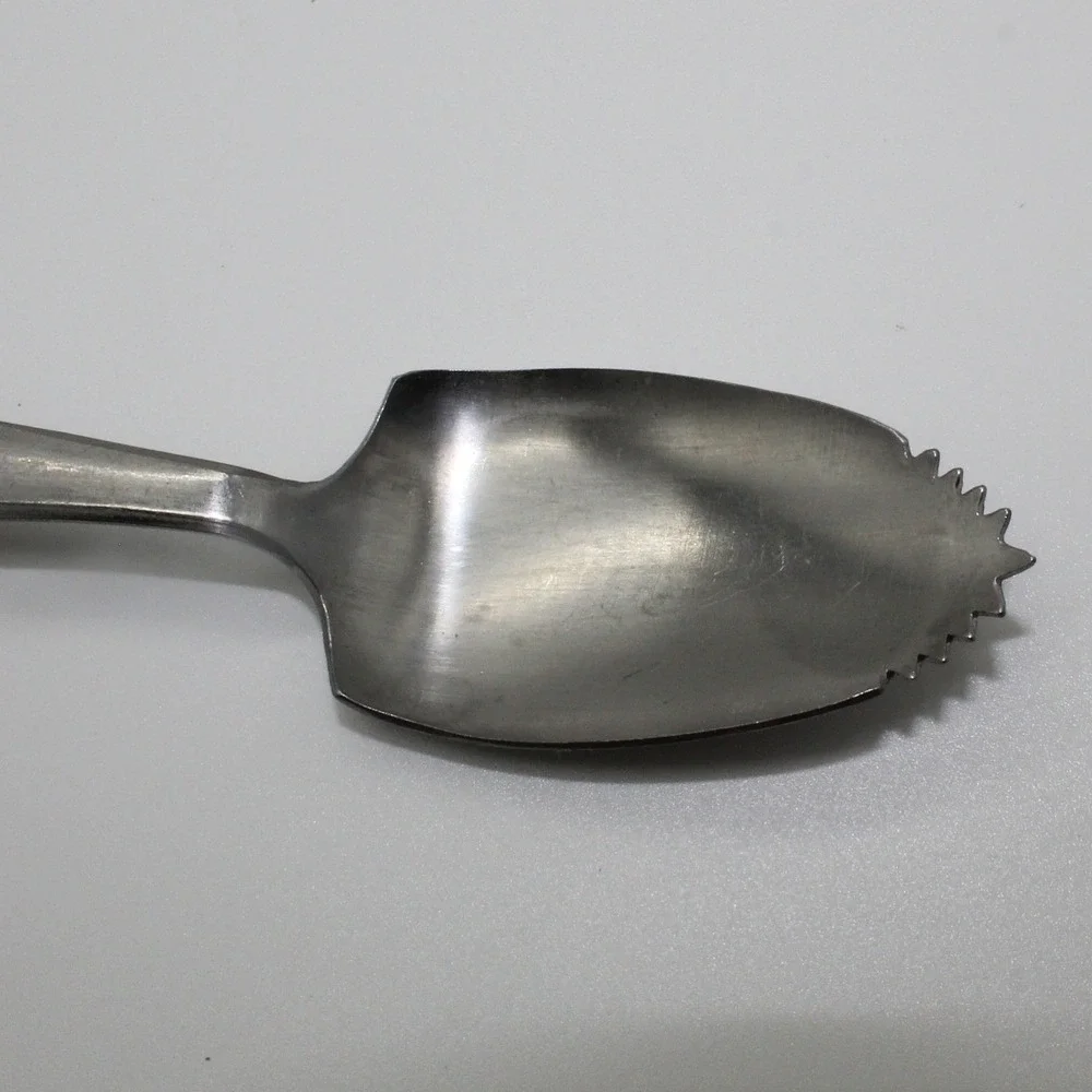 Grapefruit Spoons Set of 5 Brown Wood Handle Stainless Japan MCM Retro